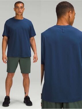 Lululemon Relaxed-Fit Training Short Sleeve Mineral Blue, XL